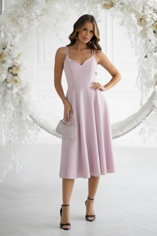 1017 Sukienka Na Ramiączkach - liliowy