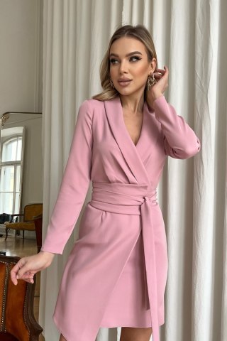 242-20 Sukienka Marynarkowa - brudny róż