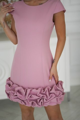 343-20 Nowoczesna Mini Z Efektownym Wykończeniem - brudny róż