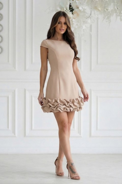 343-21 Nowoczesna Mini Z Efektownym Wykończeniem - beżowy