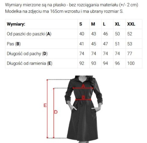 574-4 IVANA wygodna trapezowa sukienka z dekoltem i długim rękawkiem - granatowa