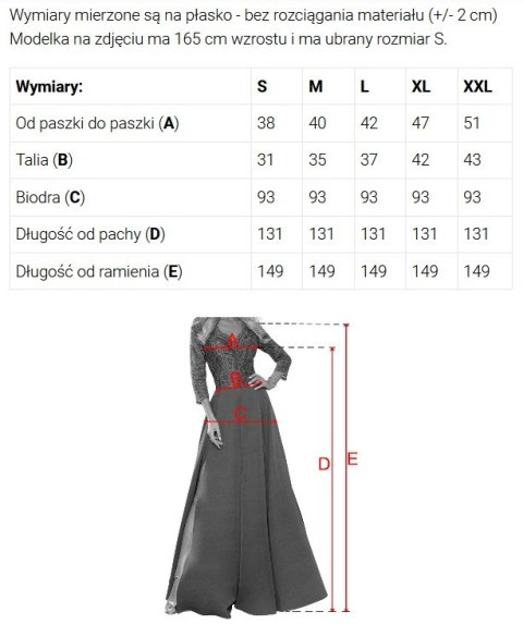 640-7 LORETTA wyjątkowa długa sukienka z tiulowymi rękawami i dekoltem - morska