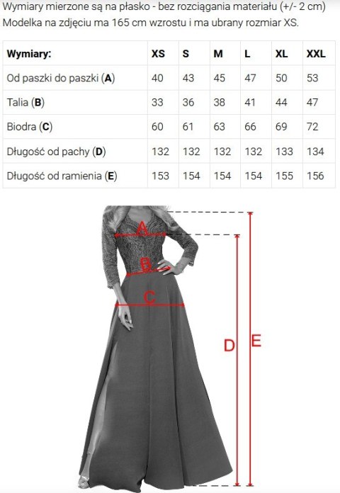643-9 Elegancka wieczorowa suknia maxi z rozcięciem i różami - bordowa