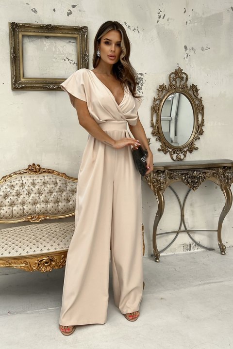 289-21 Kombinezon Z Zakrytymi Ramionami - beżowy